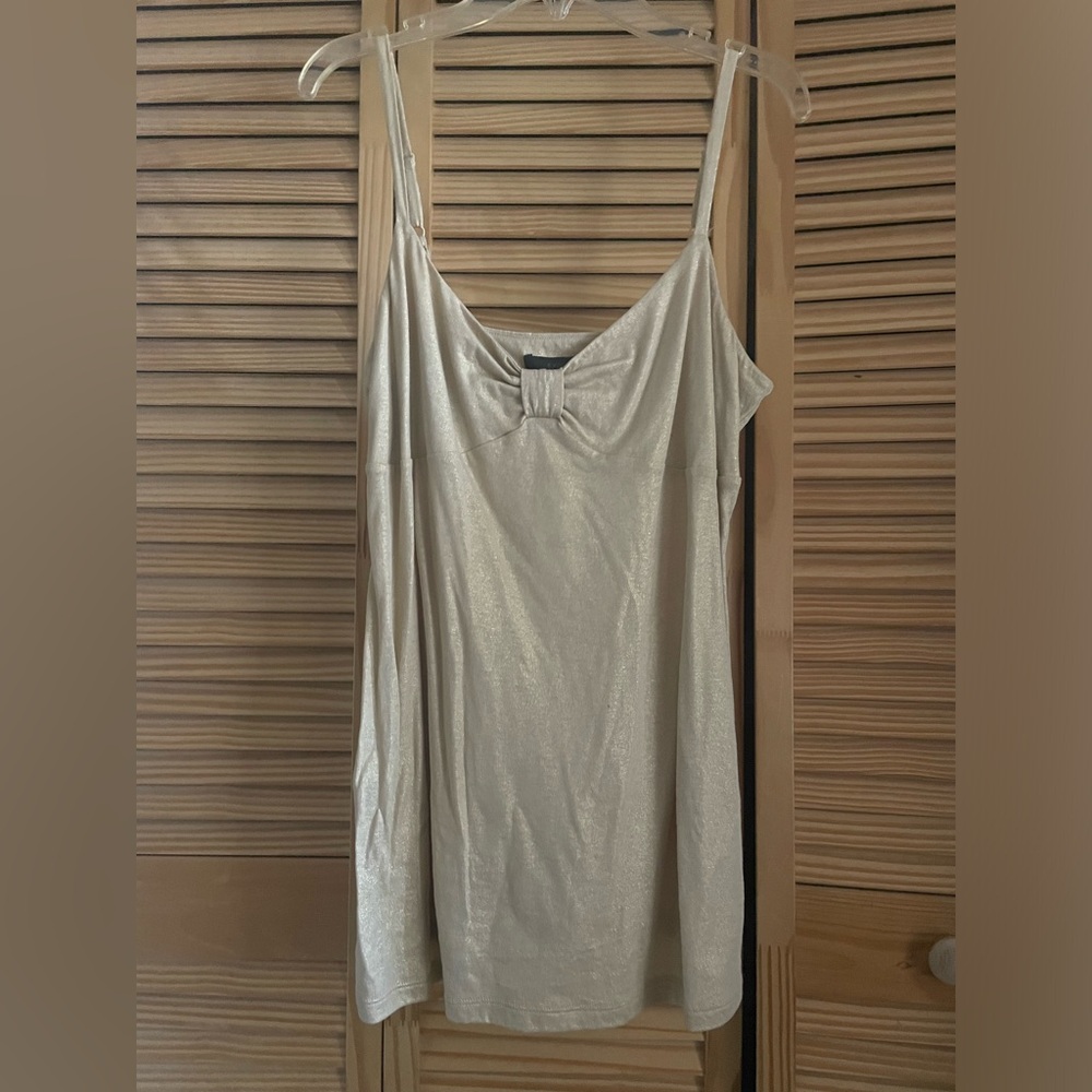 Y2K express beige/golden tank top large